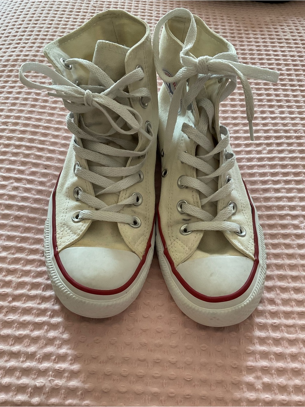 Converse White Canvas High-Top Sneakers